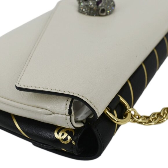 GUCCI  Thiara Medium Double Smooth Leather Satchel Bag White/Black 524822 - Picture 7 of 15